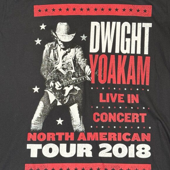 Dwight Yoakam 2018 North American Tour T-Shirt Black Men's L - Picture 2 of 8